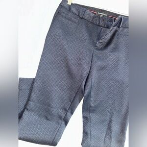 Banana Republic Sloan trouser, blue and black subtle print, size 2